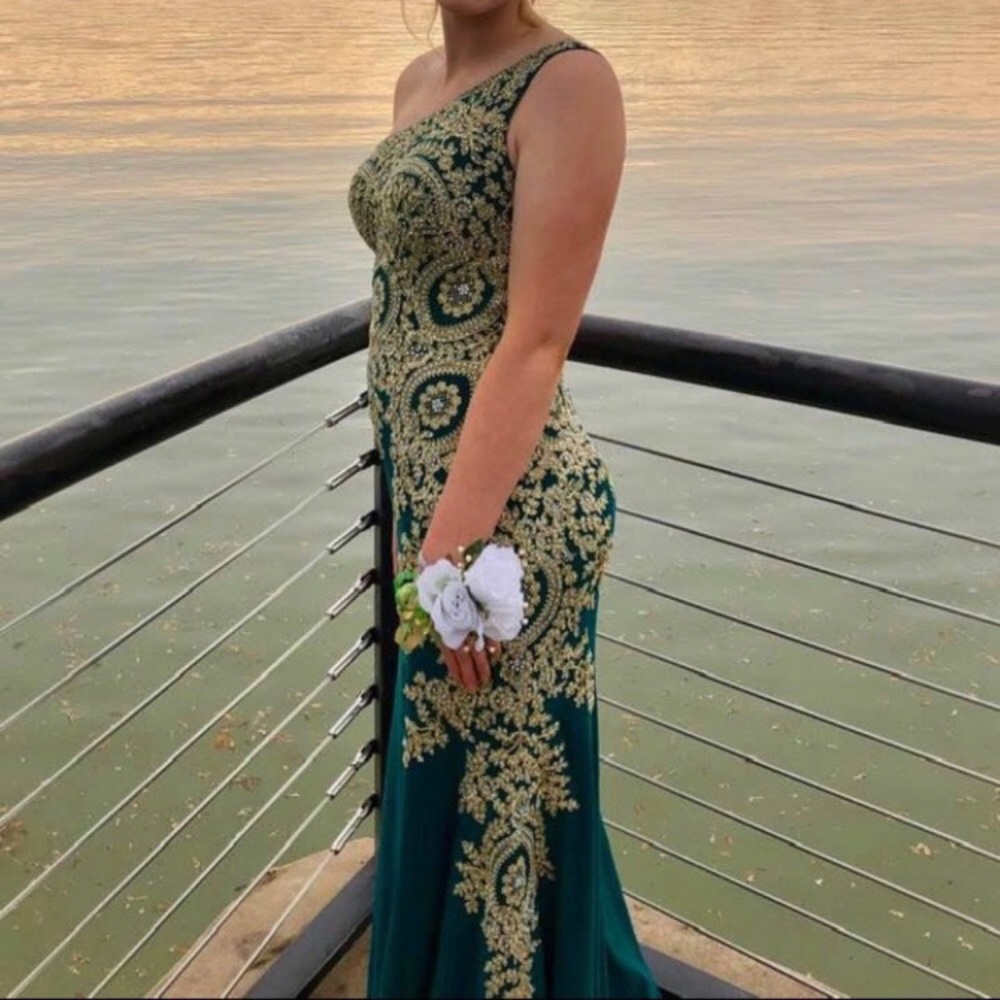 Prom Dress- Emerald Green